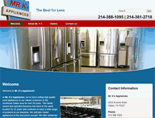 Tablet Screenshot of mrksappliances.com